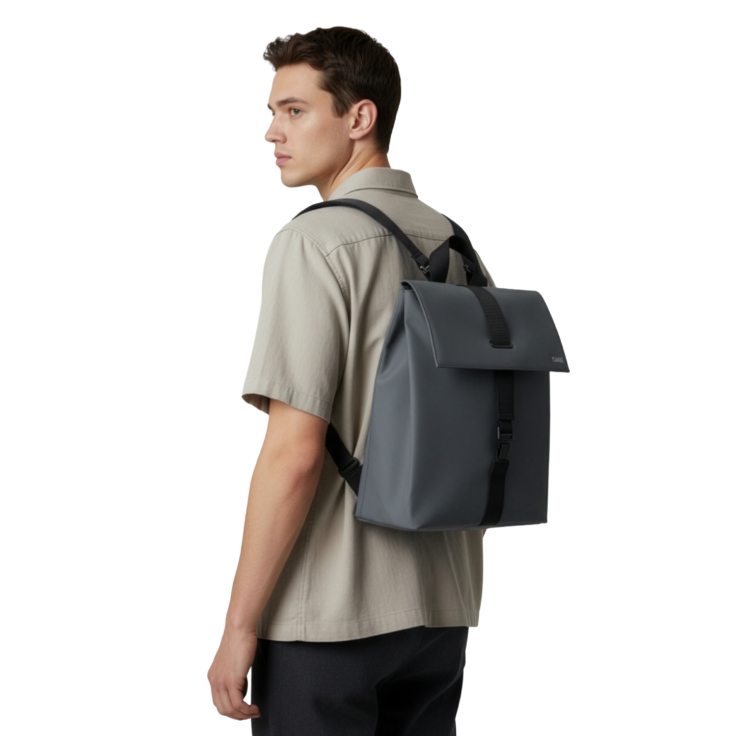 KIWEE Square Backpack-M - Mineral Grey